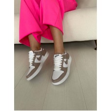 Кроссовки женские кожаные бежевые/черные Код NM  КОР